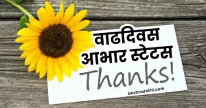 वाढदिवस आभार स्टेटस